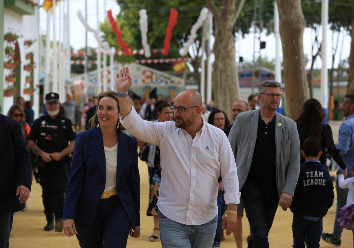 Cuca Gamarra y Germán Beardo en la Feria de El Puerto.