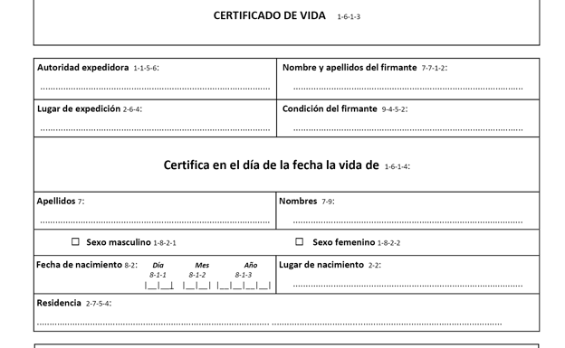 Certificado de vida