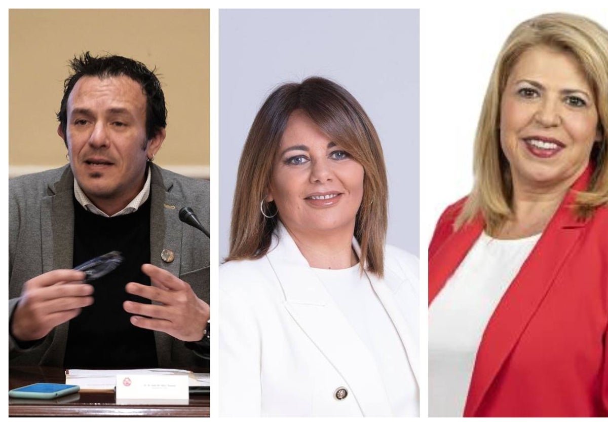 José María González, Elena Amaya y Mamen Sánchez, alcaldes que dejarán el cargo el 17 de junio