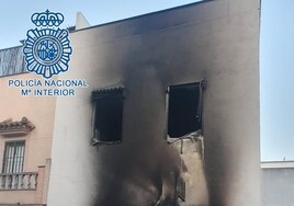 Descubren una plantación de marihuana tras el incendio de una vivienda en Jerez