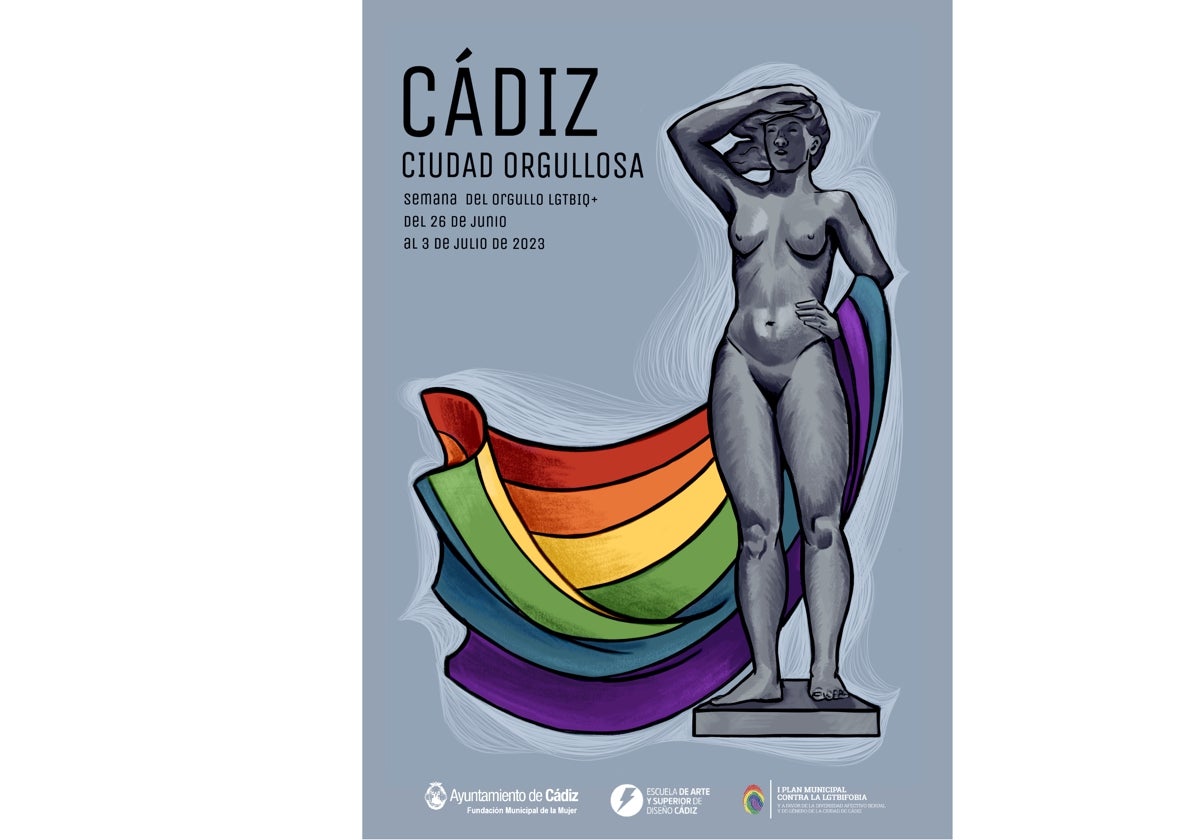 Cartel de la semana del Orgullo en Cádiz.