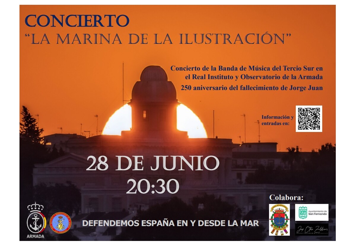 Cartel del concierto 'La marina de la ilustración'.