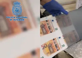 Vídeo: La Policía destapa en Jerez un laboratorio de hacer billetes falsos, «el más activo de Andalucía»