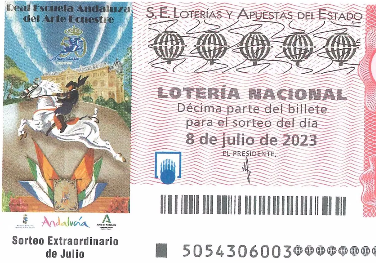 La Real Escuela Ecuestre de Jerez protagoniza el décimo de este sábado de la Lotería Nacional