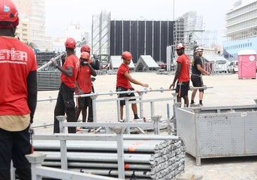 El muelle de Cádiz ya vela armas para las dos grandes citas musicales de la capital