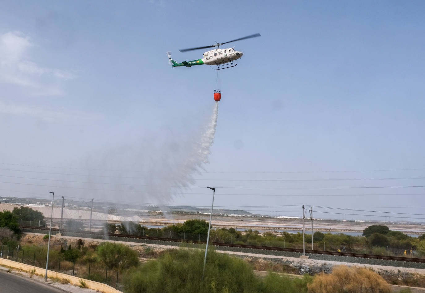 FOTOS: Fuego en el Tiro Pichón, en El Puerto