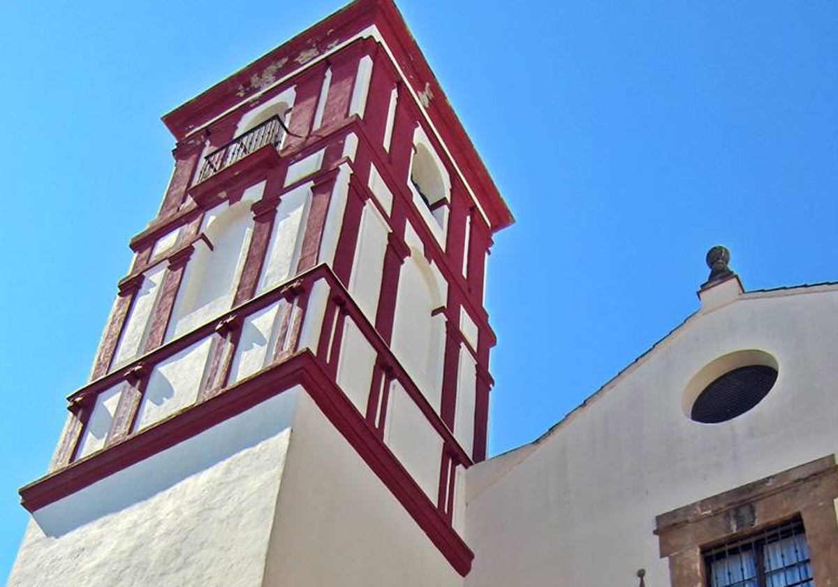 La torre de la iglesia de la Merced, en proceso de rehabilitación