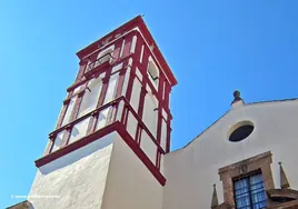 La torre de la iglesia de la Merced, en proceso de rehabilitación