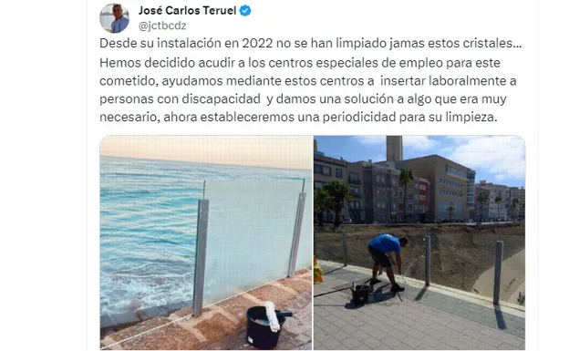 Las mamparas de cristal de Cádiz vuelven a ser transparentes