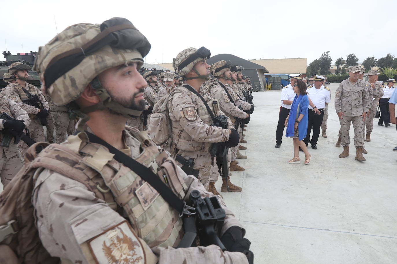 Fotos: Visita de Margarita Robles al Real Observatorio y al &#039;Tercio de la Armada&#039; de San Fernando