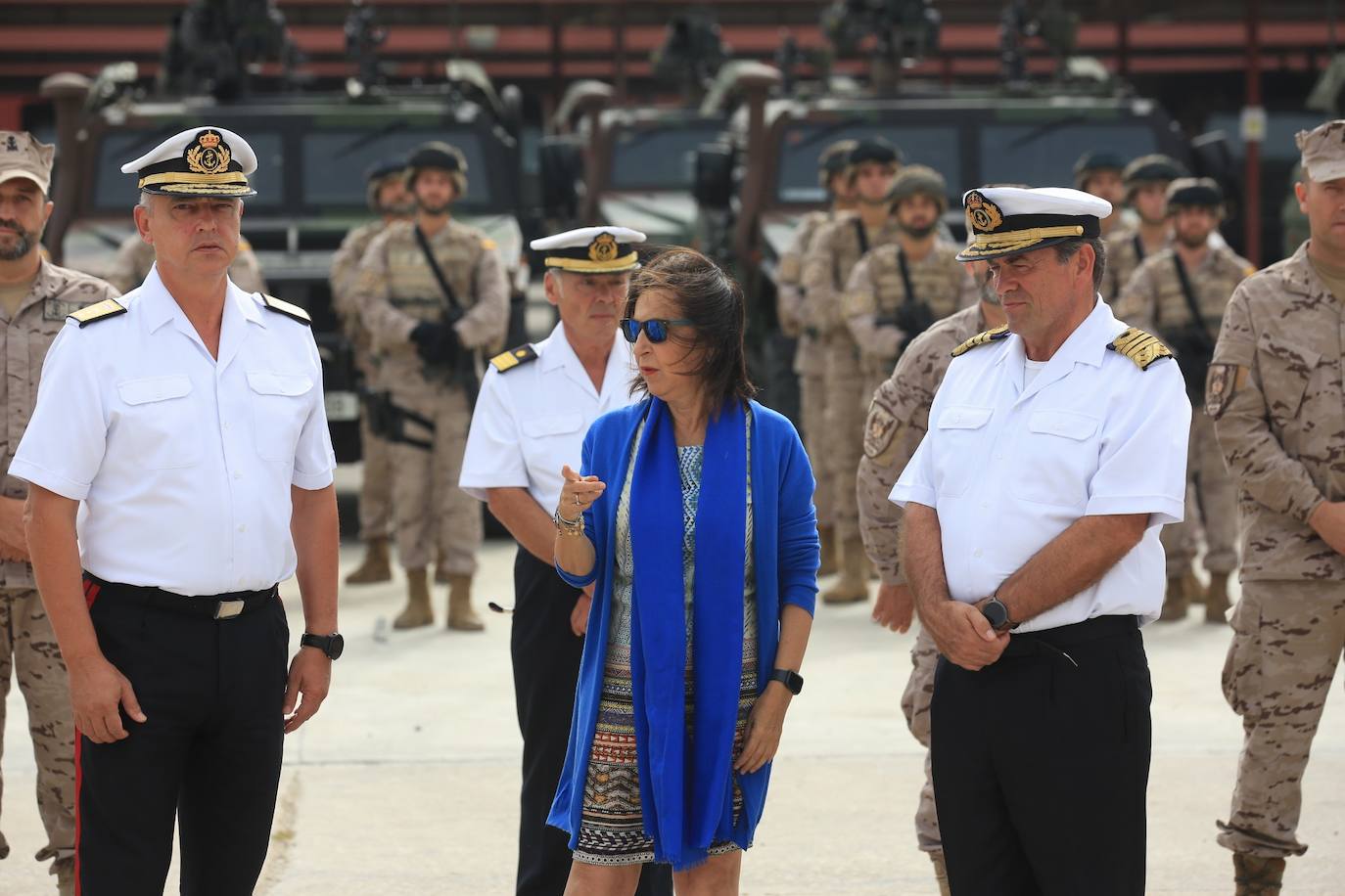 Fotos: Visita de Margarita Robles al Real Observatorio y al &#039;Tercio de la Armada&#039; de San Fernando