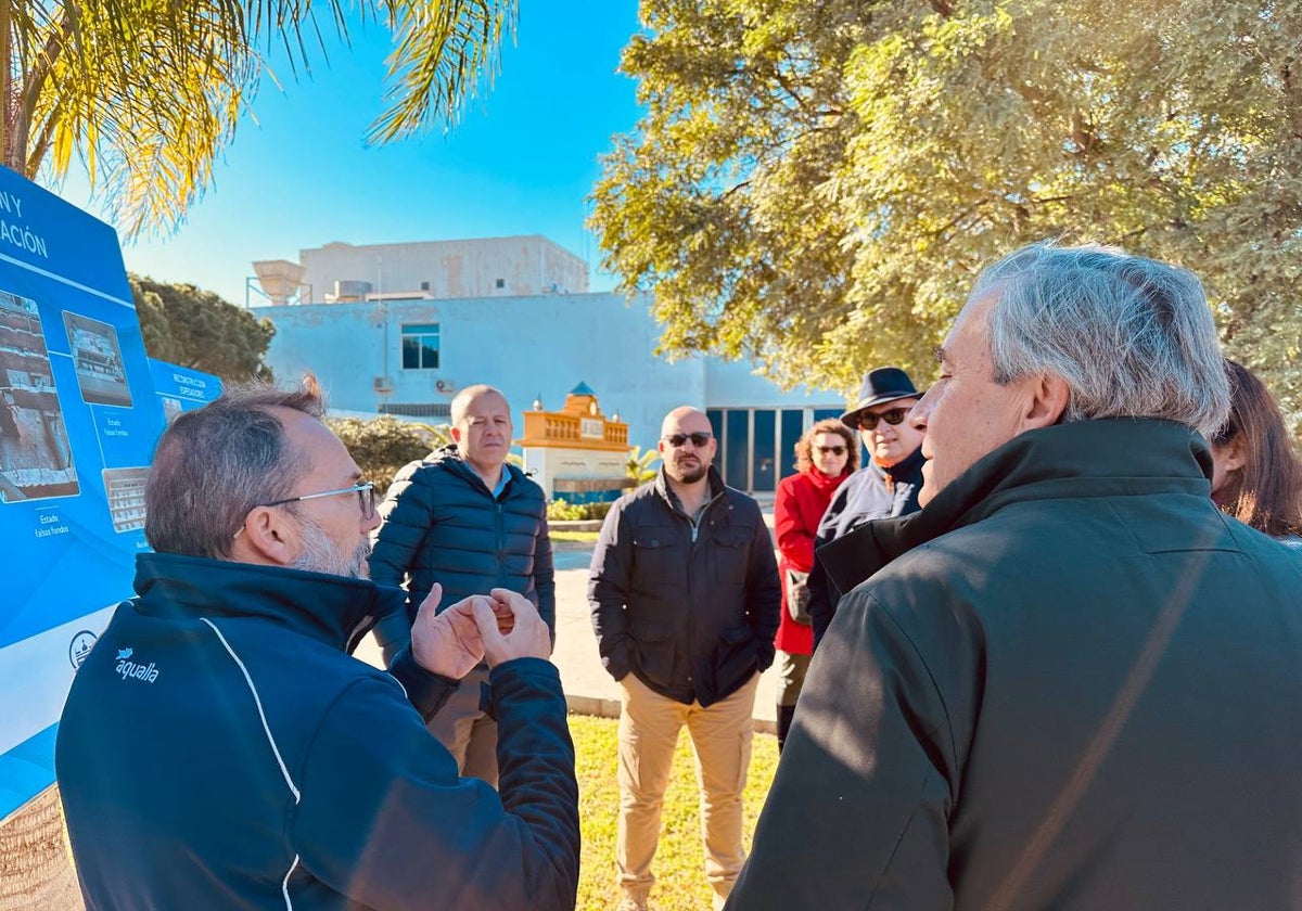 Germán Beardo visitó la depuradora