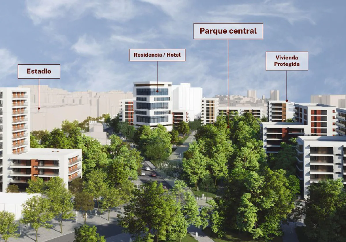 El proyecto de Navalips contempla viviendas, zonas verdes y un hotel