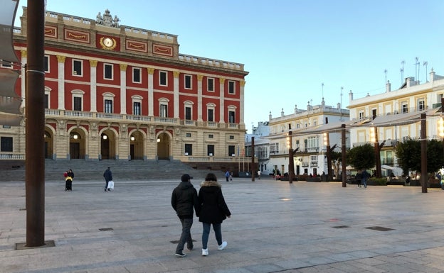 La Plaza del Rey una semana después de las fiestas navideñas.