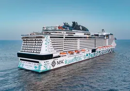 MSC Euribia, el crucero de mayor eficiencia energética, realiza su primera escala en Cádiz