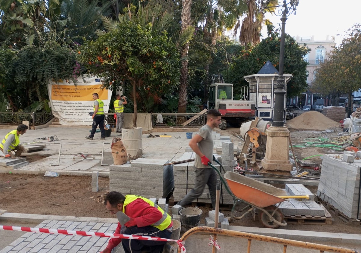 Así avanzaban las obras en Candelaria durante la primera semana de este mes de enero