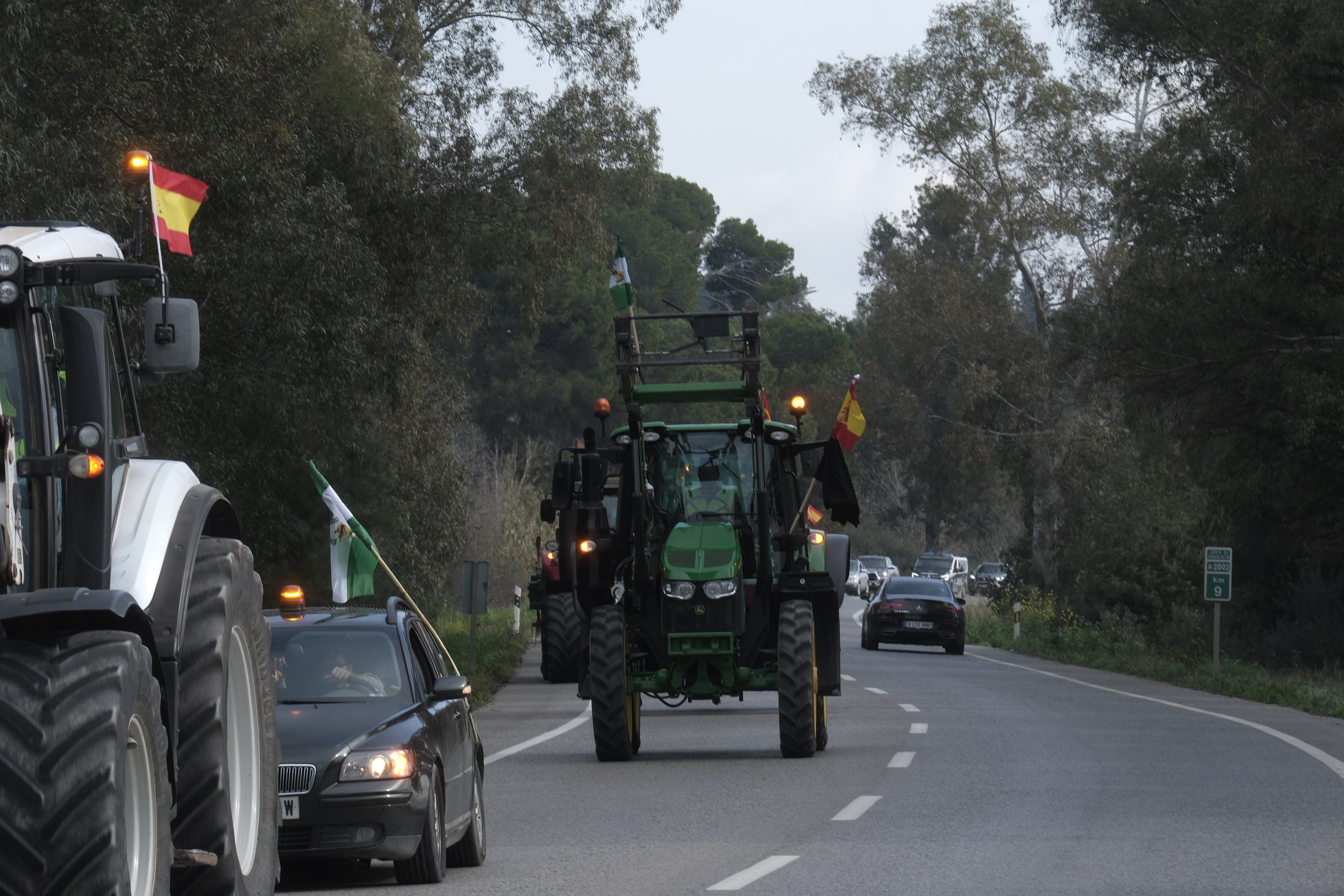 Fotos: Así ha sido la segunda jornada de movilizaciones de agricultores y ganaderos en Jerez