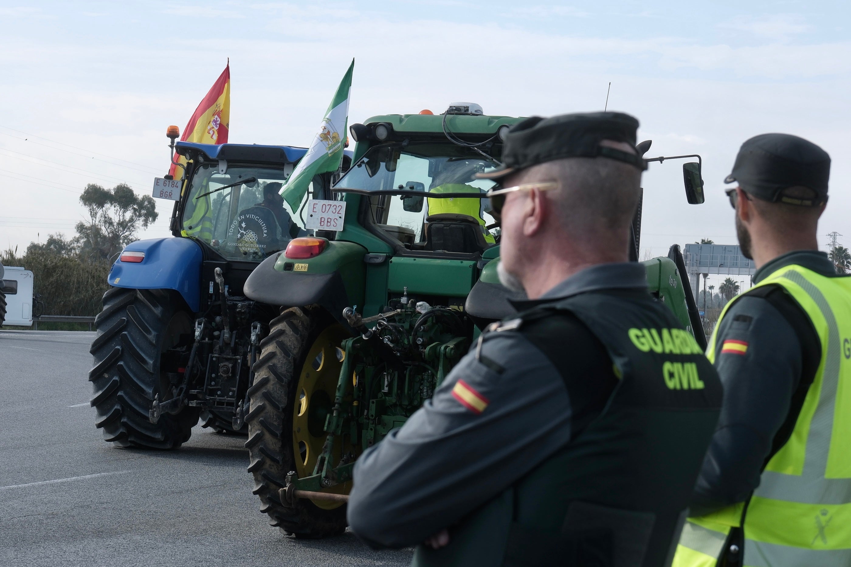 Fotos: Así ha sido la segunda jornada de movilizaciones de agricultores y ganaderos en Jerez