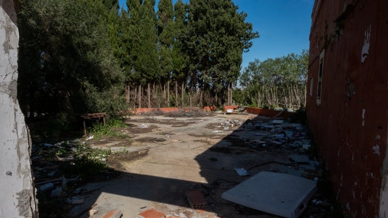 Aspecto de la terraza desde la que se divisaba el campo de golf