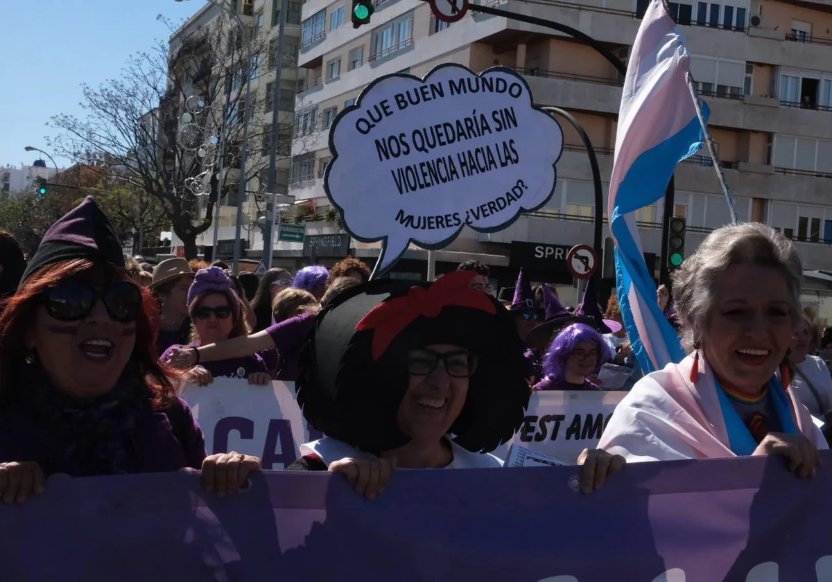 Manifestación del 8M en Cádiz.