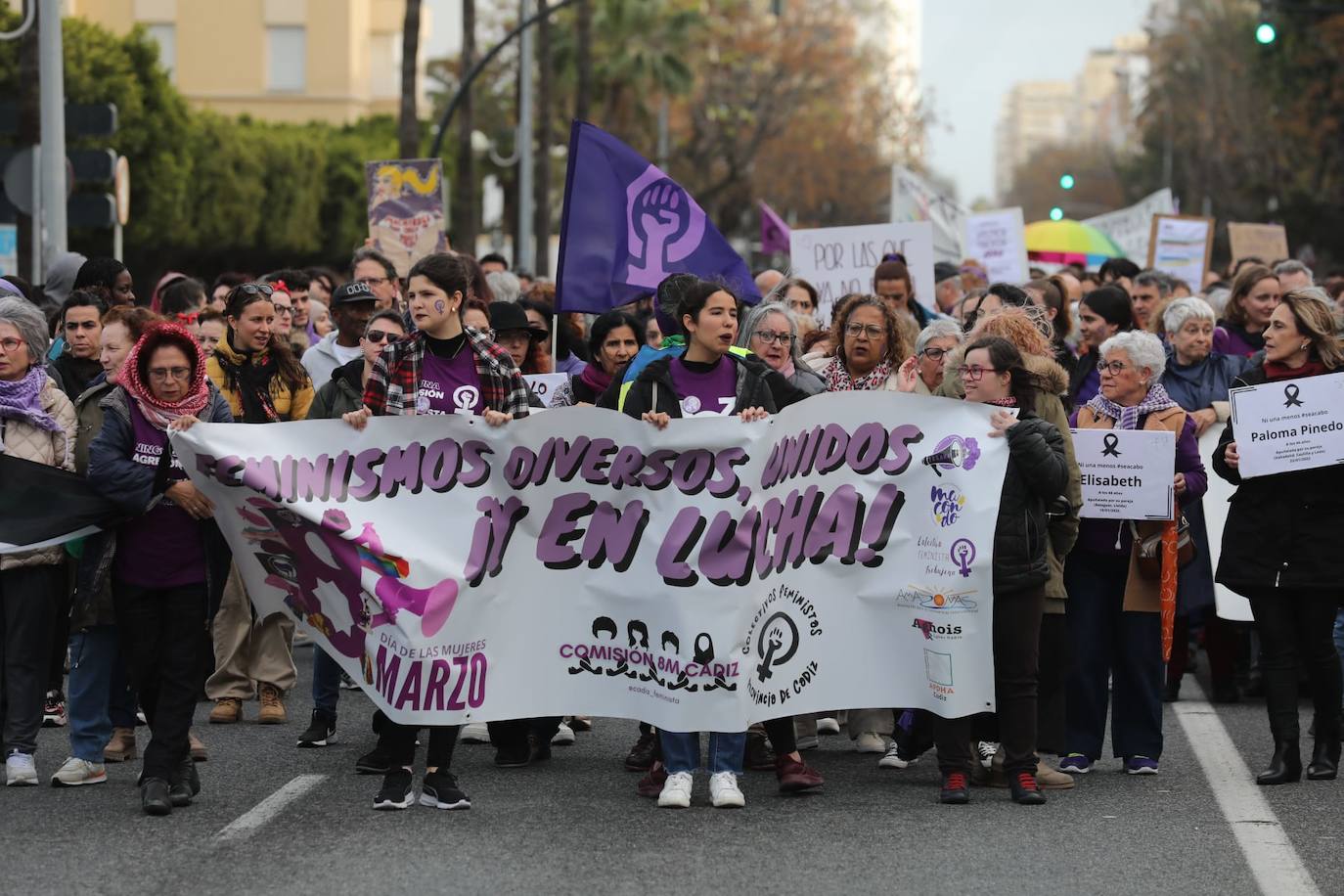 Fotos: Así ha sido la jornada feminista en Cádiz