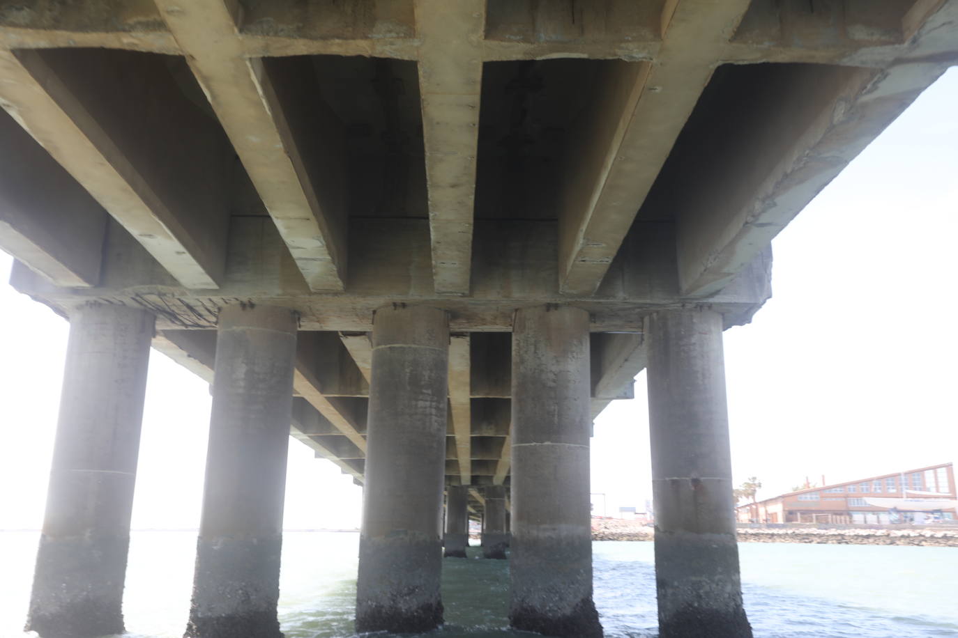Fotos, debajo del Puente Carranza: así se ve el coloso bajo el mar