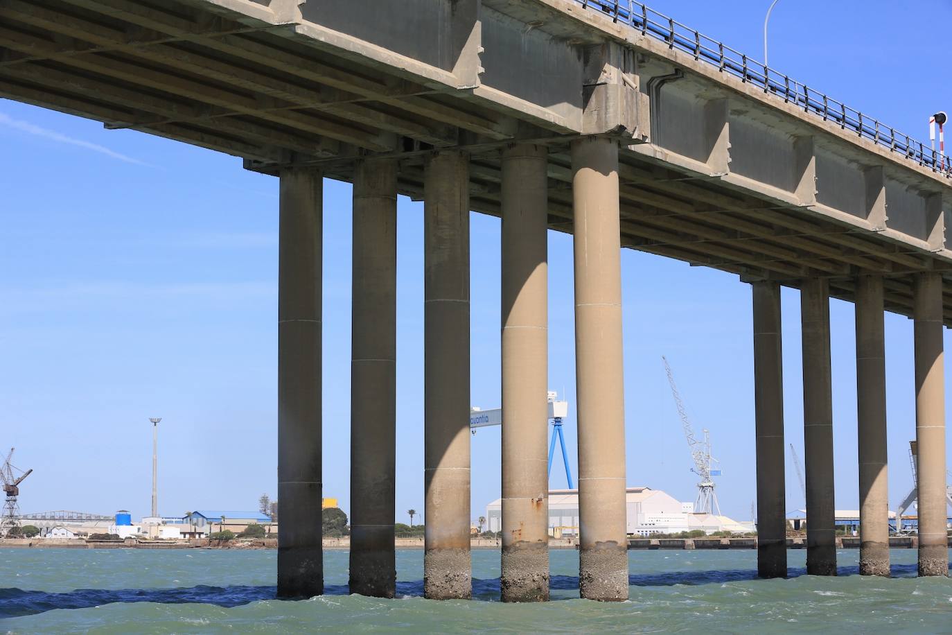 Fotos, debajo del Puente Carranza: así se ve el coloso bajo el mar