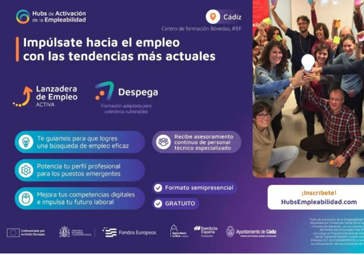Abierta la inscripción para las nuevas lanzaderas de empleo de Cádiz que comienzan en abril