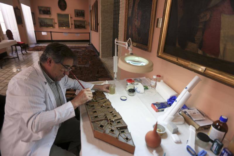 Fotos: Así está siendo la restauración de la Maqueta de Cádiz