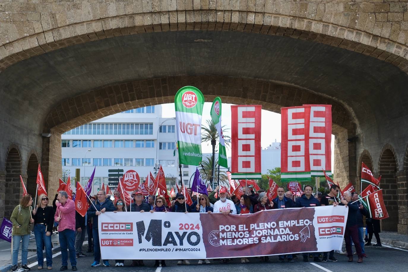 Fotos: Manifestación del 1 de mayo en Cádiz