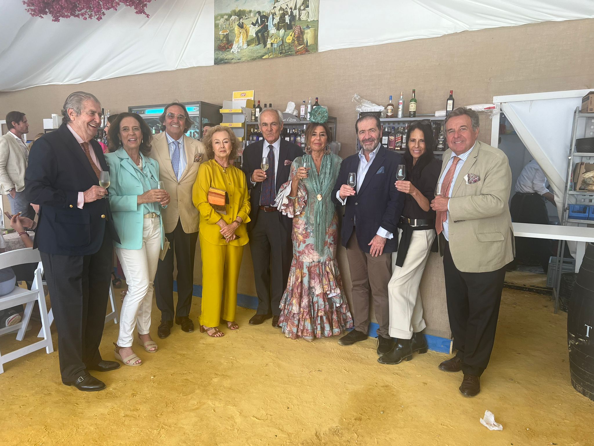 Manolo Mateos, Cecilia Lora, Pedro Garau, Cati Bonilla, Paco Mora-Figueroa,3  Sandra Gutiérrez, Gonzalo y Mónica Chiriboga y Lorenzo Díez