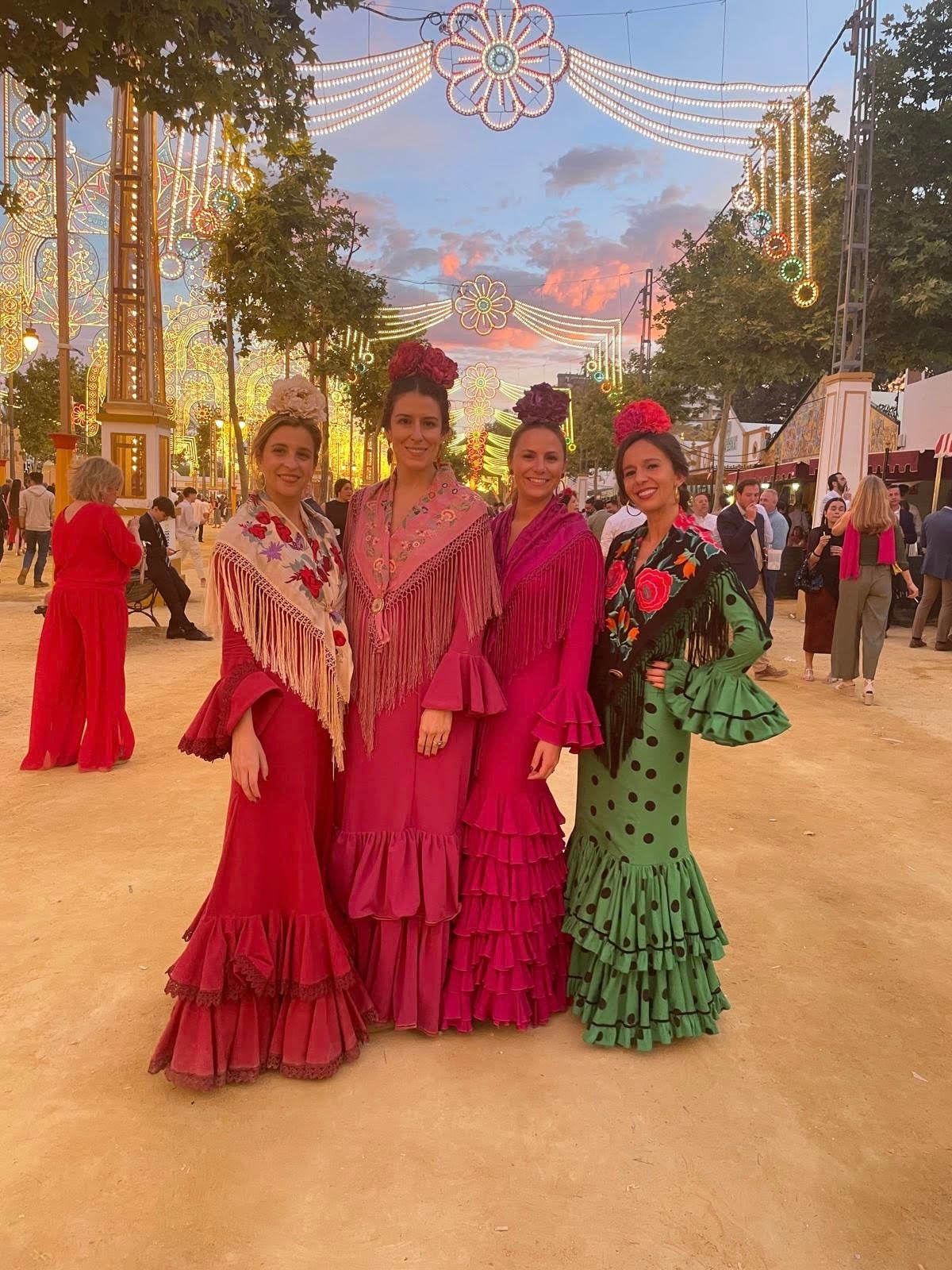 Marta de Pablos, Begoña Padilla, Eugenia Lustau y Lourdes Cosano