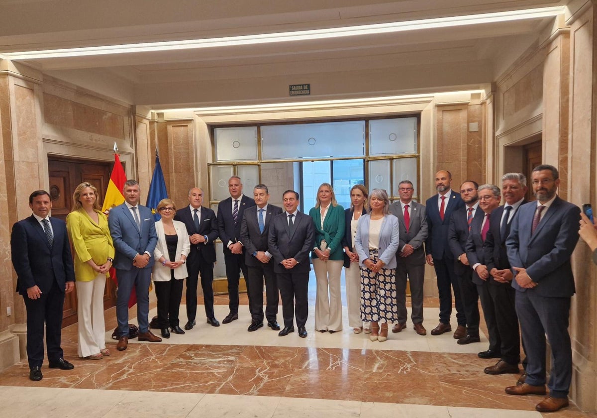 Foto de grupo de la reunión que ha tenido lugar este lunes en Madrid.