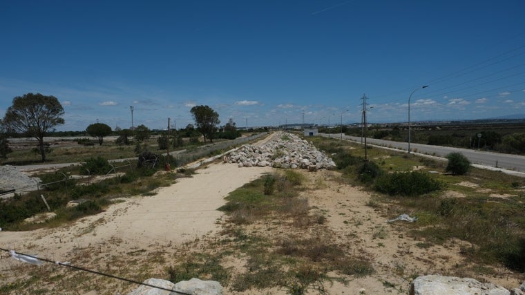 Zona en la que se encuentra la línea de alta tensión subterránea