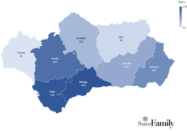 Mapa de los niños desaparecidos: Málaga, Cádiz y Sevilla, las provincias andaluzas dónde se registran más casos