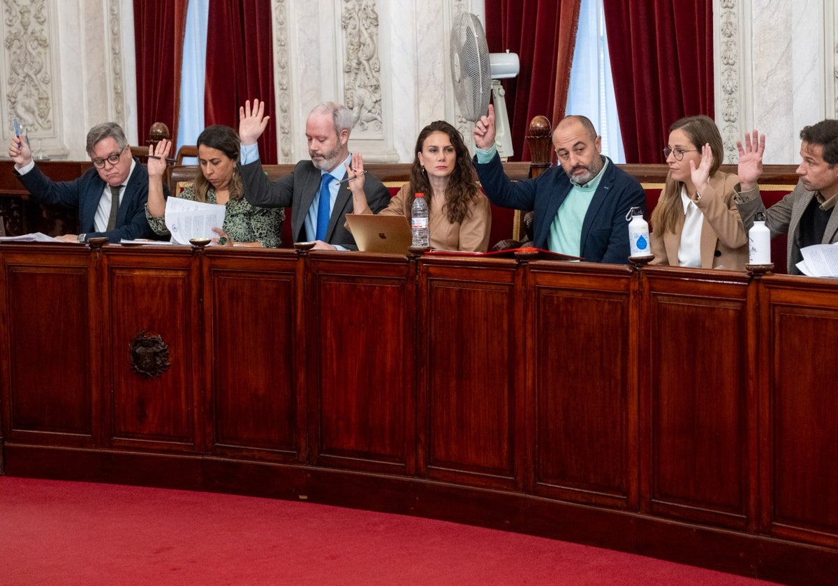 Concejales del PSOE en un pleno