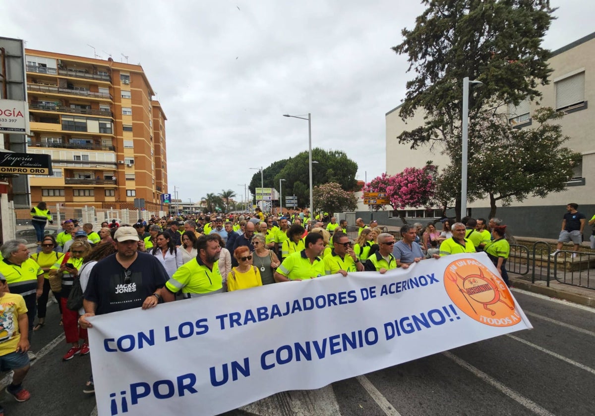 El comité de huelga de los trabajadores de Acerinox suspende la acampada prevista en Algeciras