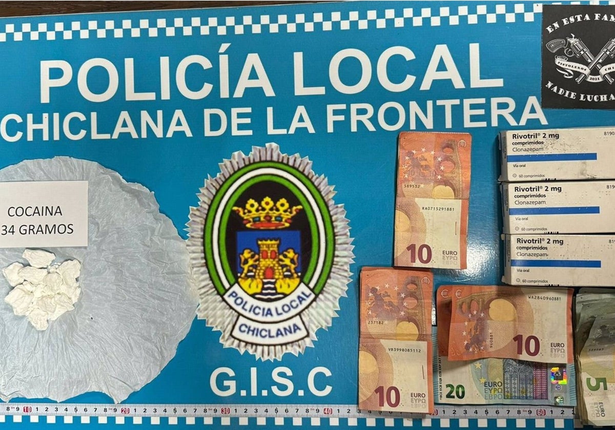 Detenido en Chiclana con más de 30 gramos de cocaína y 180 pastillas de clonazepam