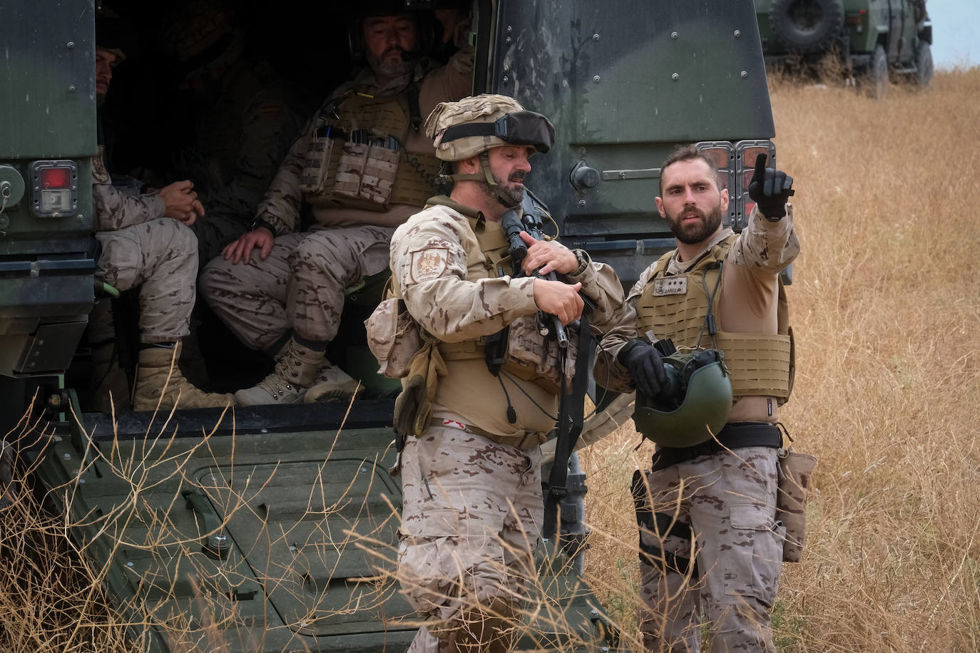 Fotos: Adiestramiento en El Retín para defender la frontera de Rumanía y Ucrania