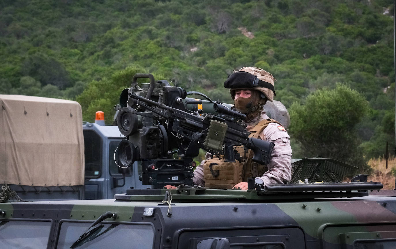 Fotos: Adiestramiento en El Retín para defender la frontera de Rumanía y Ucrania