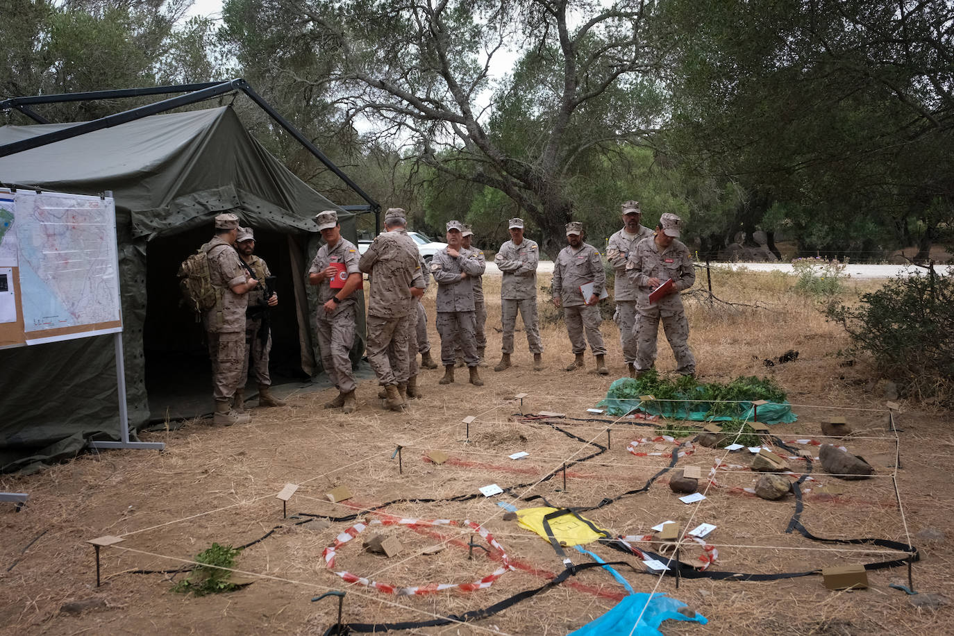 Fotos: Adiestramiento en El Retín para defender la frontera de Rumanía y Ucrania