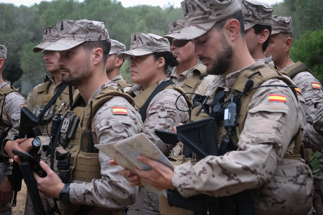 Fotos: Adiestramiento en El Retín para defender la frontera de Rumanía y Ucrania