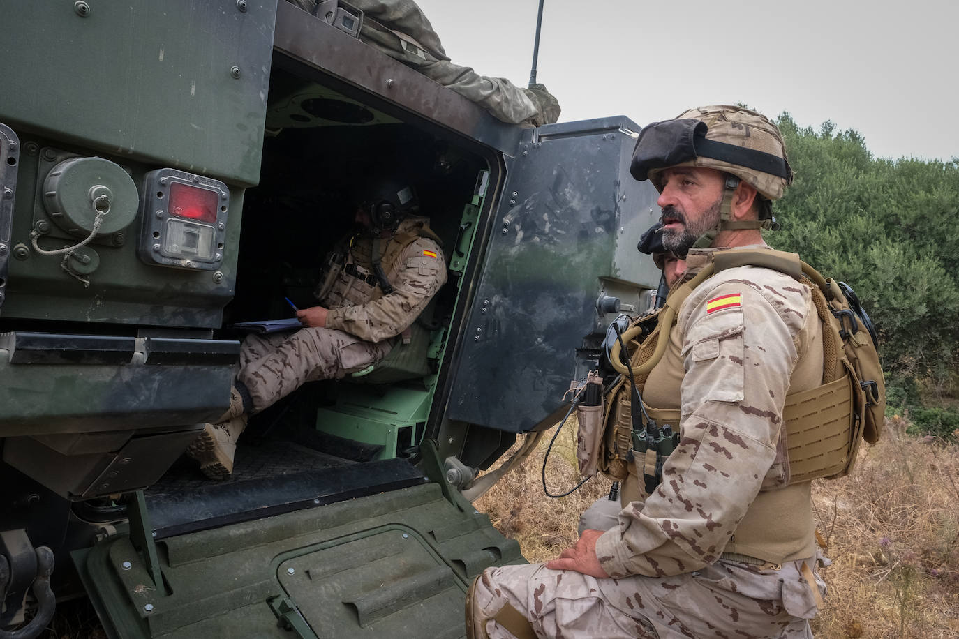 Fotos: Adiestramiento en El Retín para defender la frontera de Rumanía y Ucrania