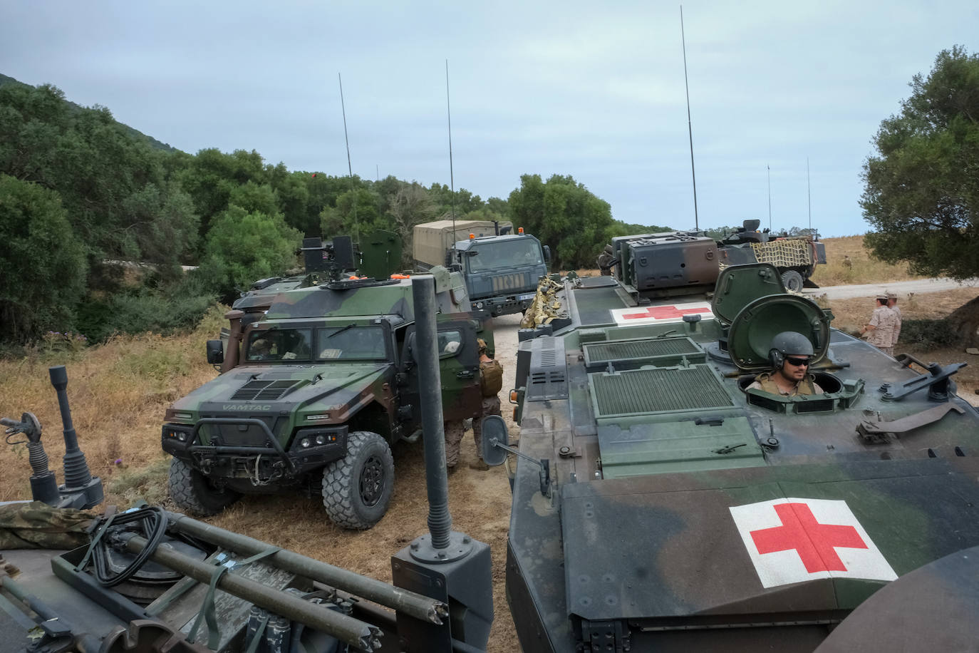 Fotos: Adiestramiento en El Retín para defender la frontera de Rumanía y Ucrania