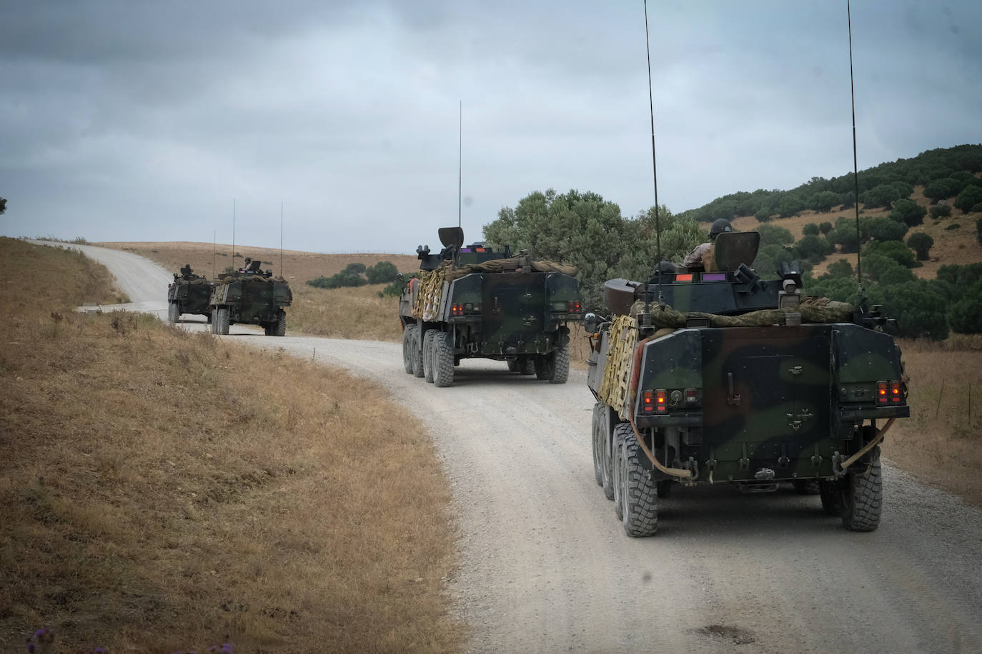 Fotos: Adiestramiento en El Retín para defender la frontera de Rumanía y Ucrania