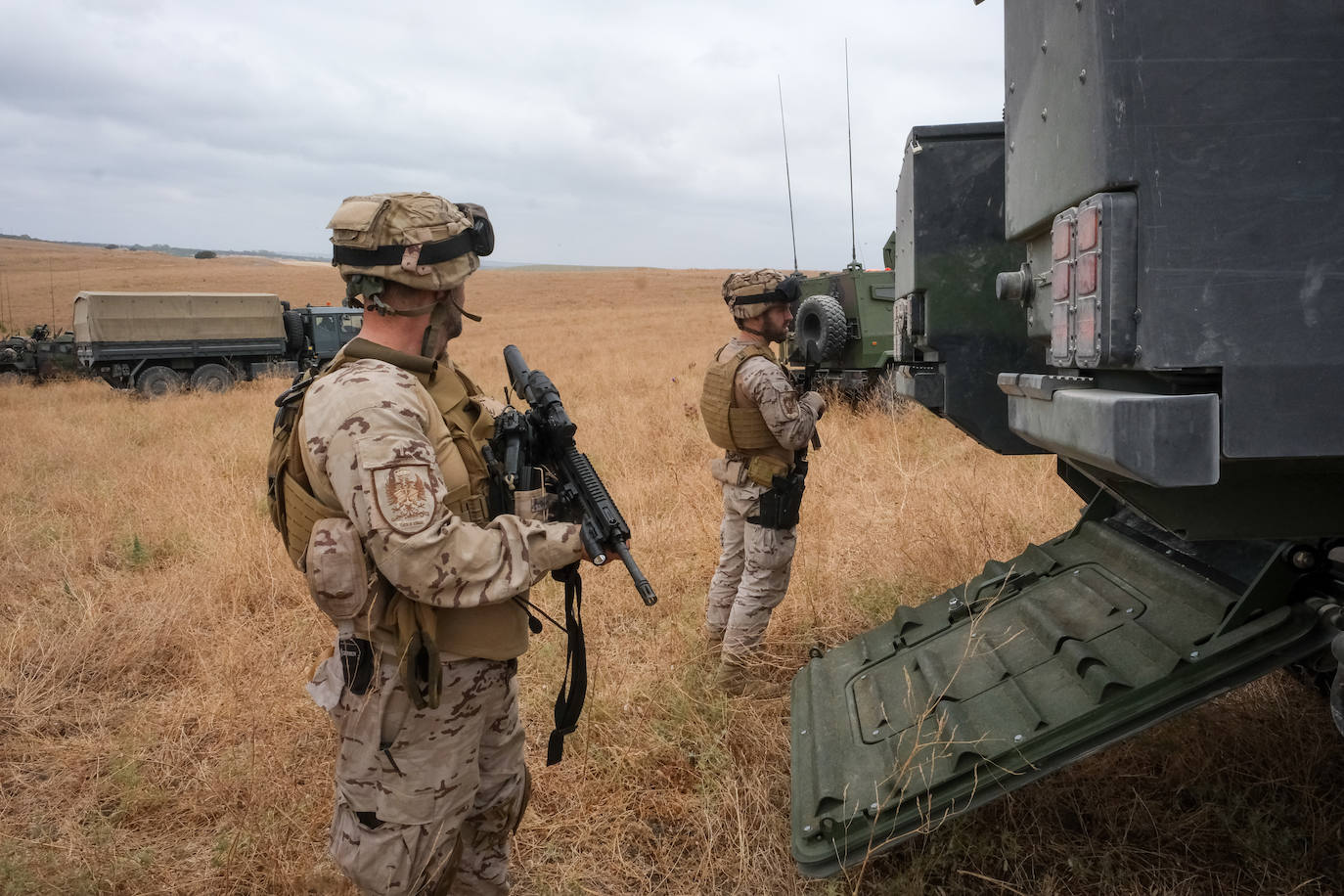 Fotos: Adiestramiento en El Retín para defender la frontera de Rumanía y Ucrania