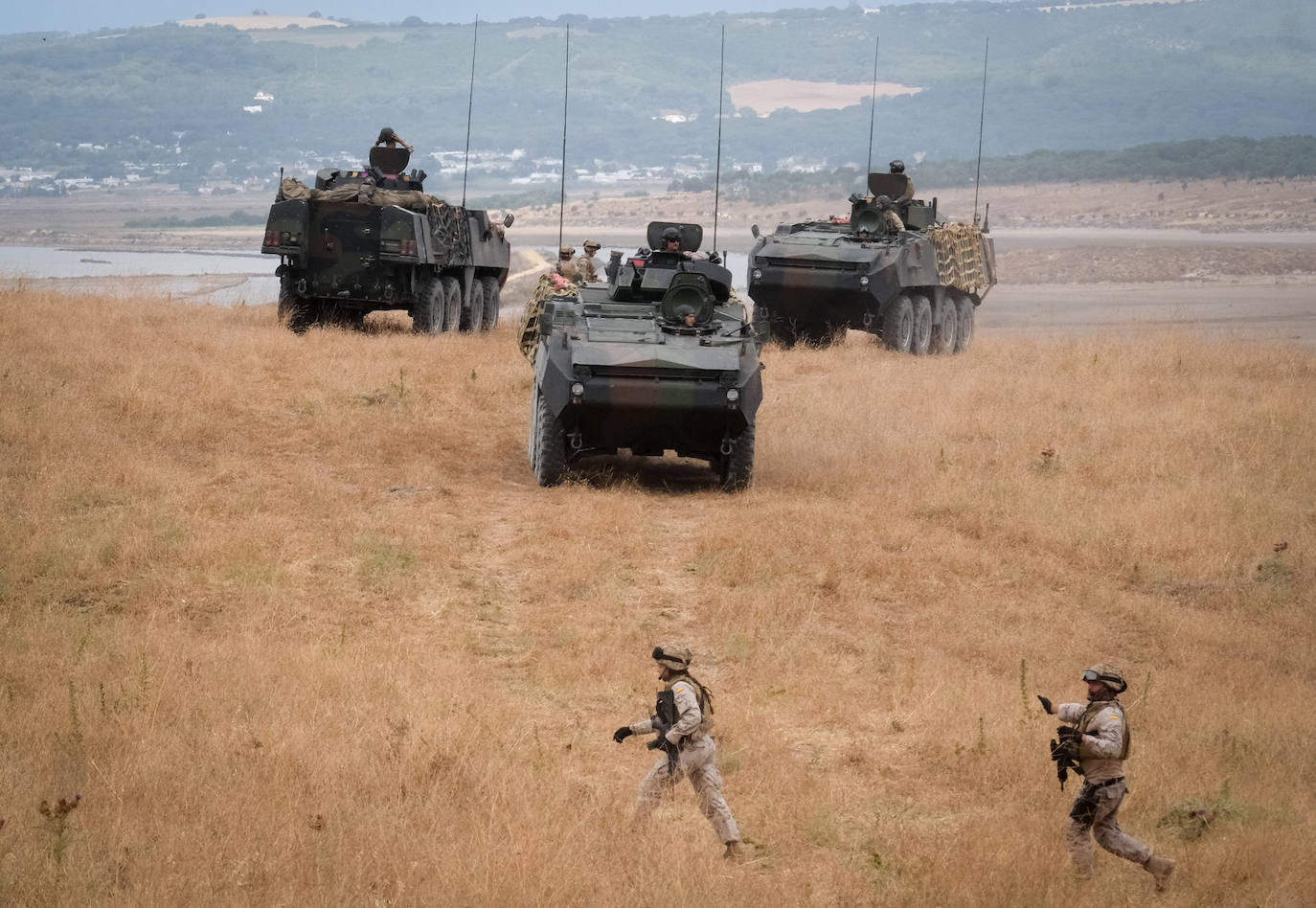 Fotos: Adiestramiento en El Retín para defender la frontera de Rumanía y Ucrania