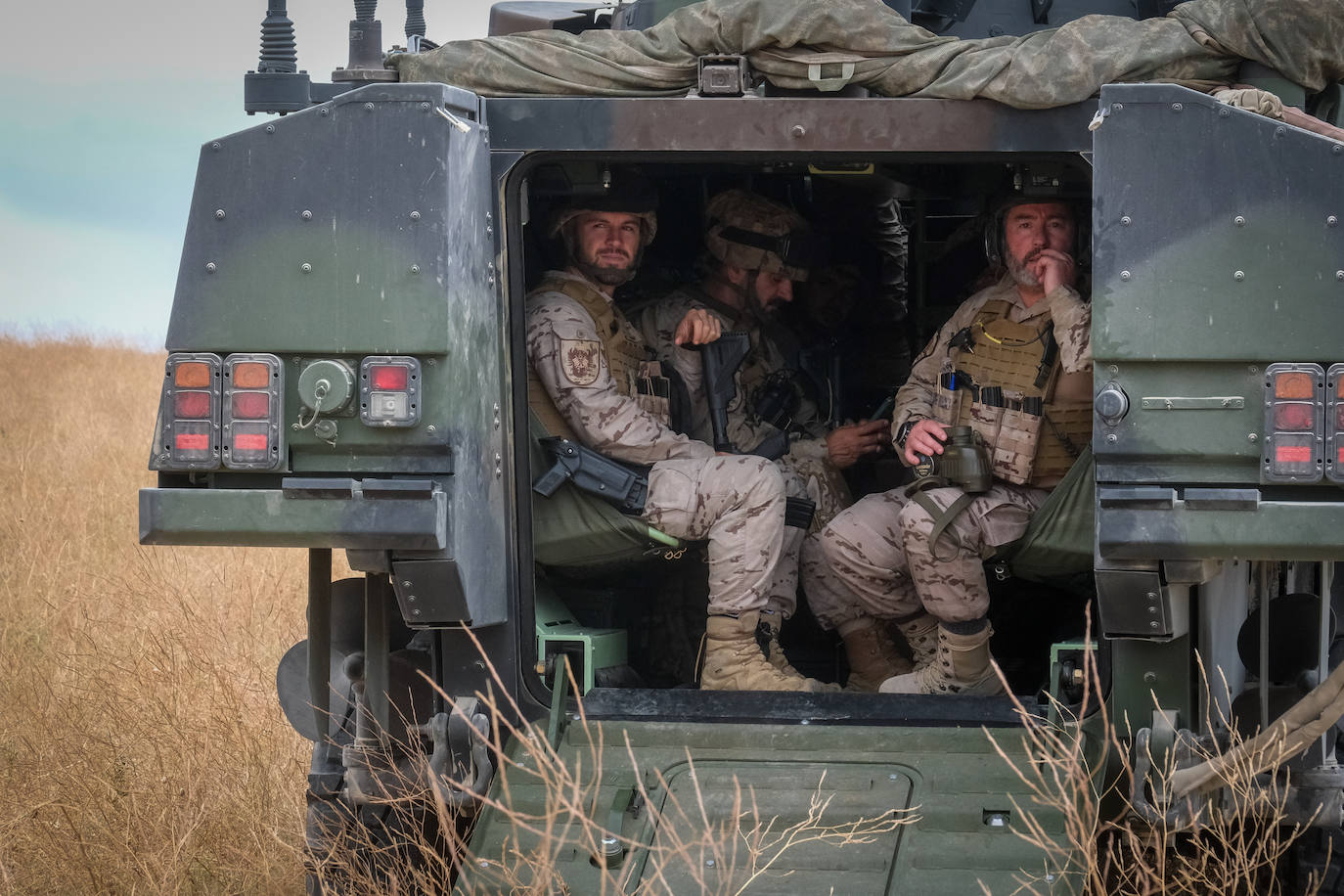 Fotos: Adiestramiento en El Retín para defender la frontera de Rumanía y Ucrania