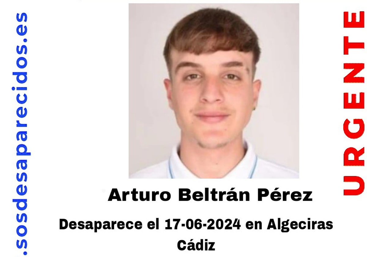 Cartel de la alerta por la desaparición de Arturo Beltrán