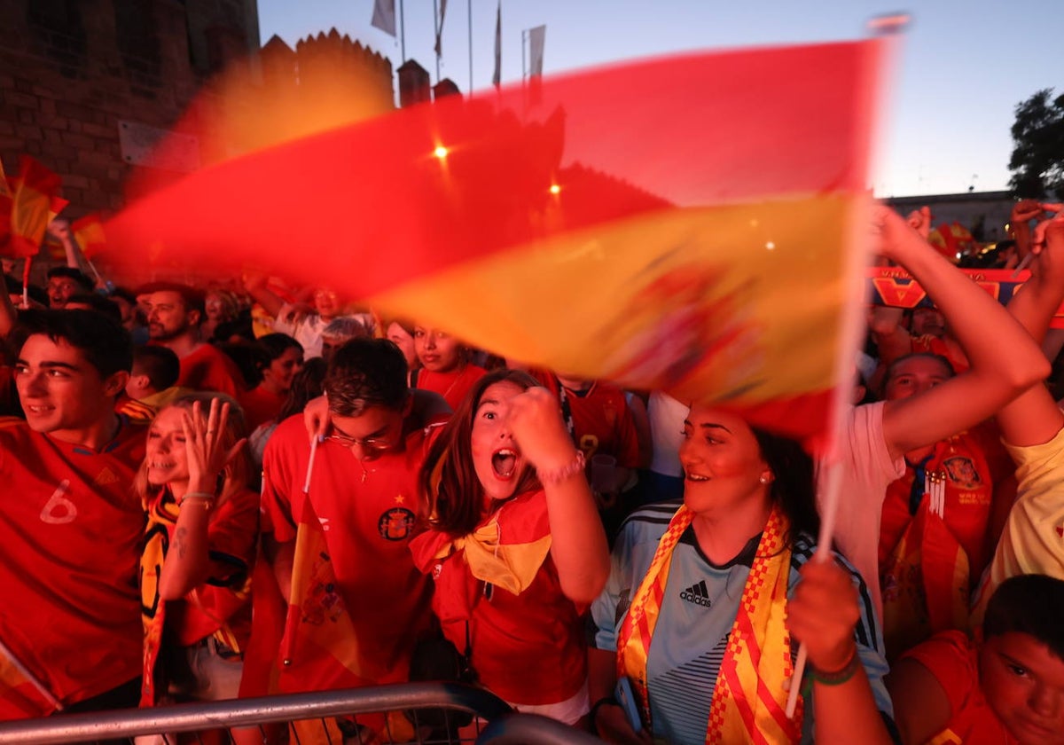 FOTOS: Los aficionados portuense se emocionan con el partido de España en la Eurocopa